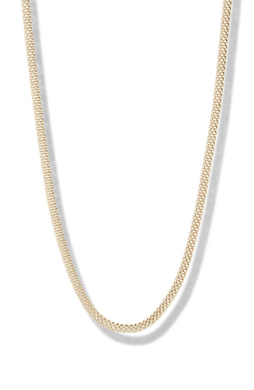 Mesh Chain Necklace in Gold