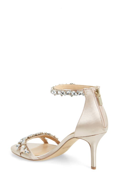 Jewel Badgley Mischka Caroline Embellished Sandal In Champagne