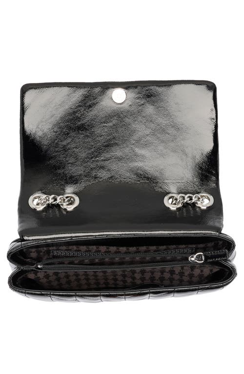 Shop Karl Lagerfeld Lafayette Medium Shoulder Bag In Black/silver