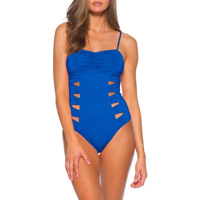 Soluna Clear Skies Maillot Cutout One-Piece Swimsuit, Blue