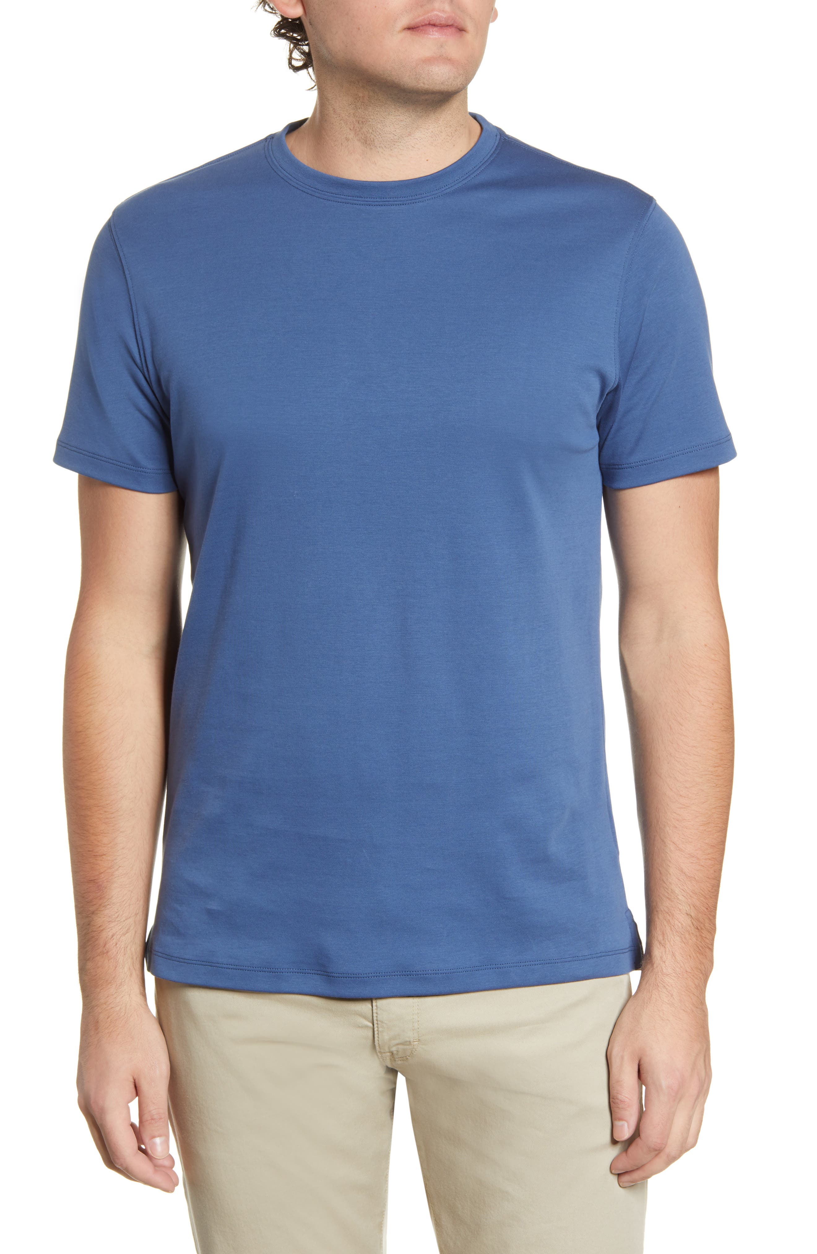 men blue tshirt