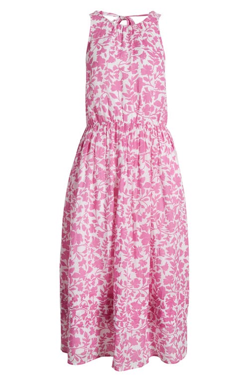 Shop Caslonr Caslon(r) Floral Print Sleeveless Dress In White- Pink Rosebud Floral