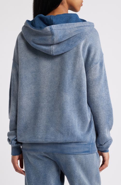 Shop Boys Lie Stitch Me Up Cotton Blend Logo Hoodie In Blue