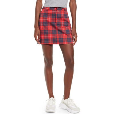 Dickies Tartan Work Skirt, Red