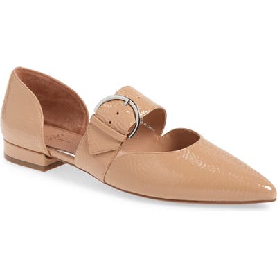 Linea Paolo Dean Pointy Toe Flat- Beige