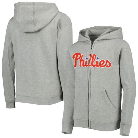 Soft As A Grape Toddler Philadelphia Phillies Baseball Print Full-zip Hoodie  At Nordstrom in Red