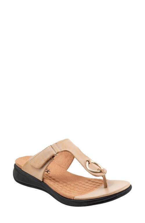 SoftWalk Talara Leather Sandal Beige at Nordstrom,