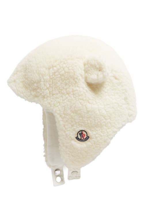 Moncler Teddy Fleece Hat in Ivory at Nordstrom, Size Xx-Small