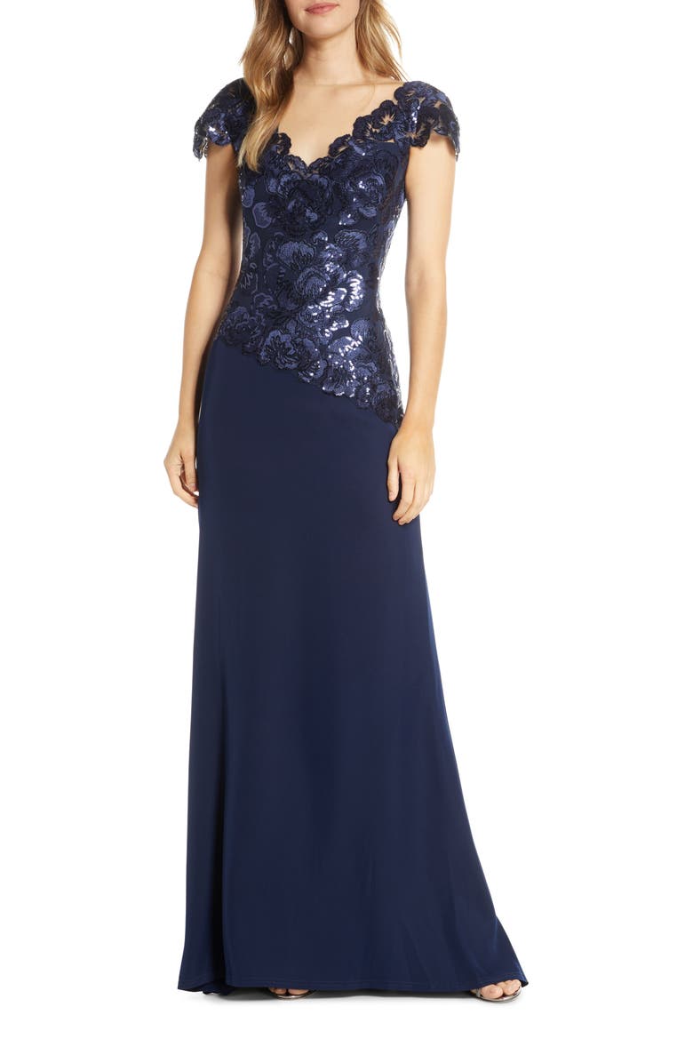 Tadashi Shoji Embroidered Lace Evening Gown | Nordstrom