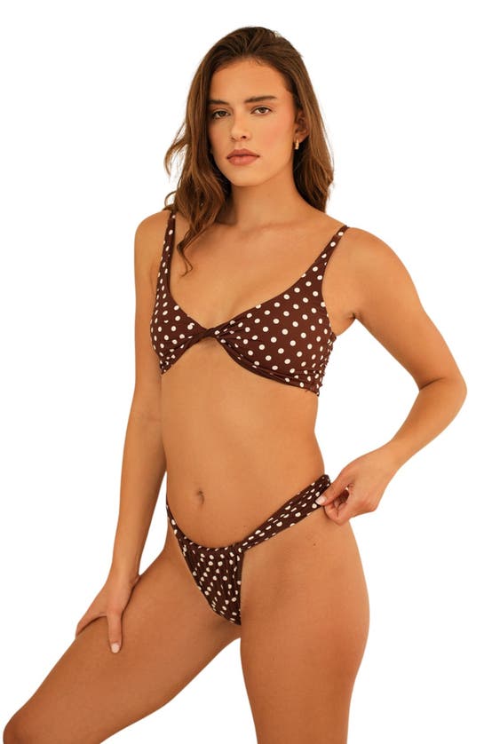 Dippin Daisys Mirage Top In Dotted Brown