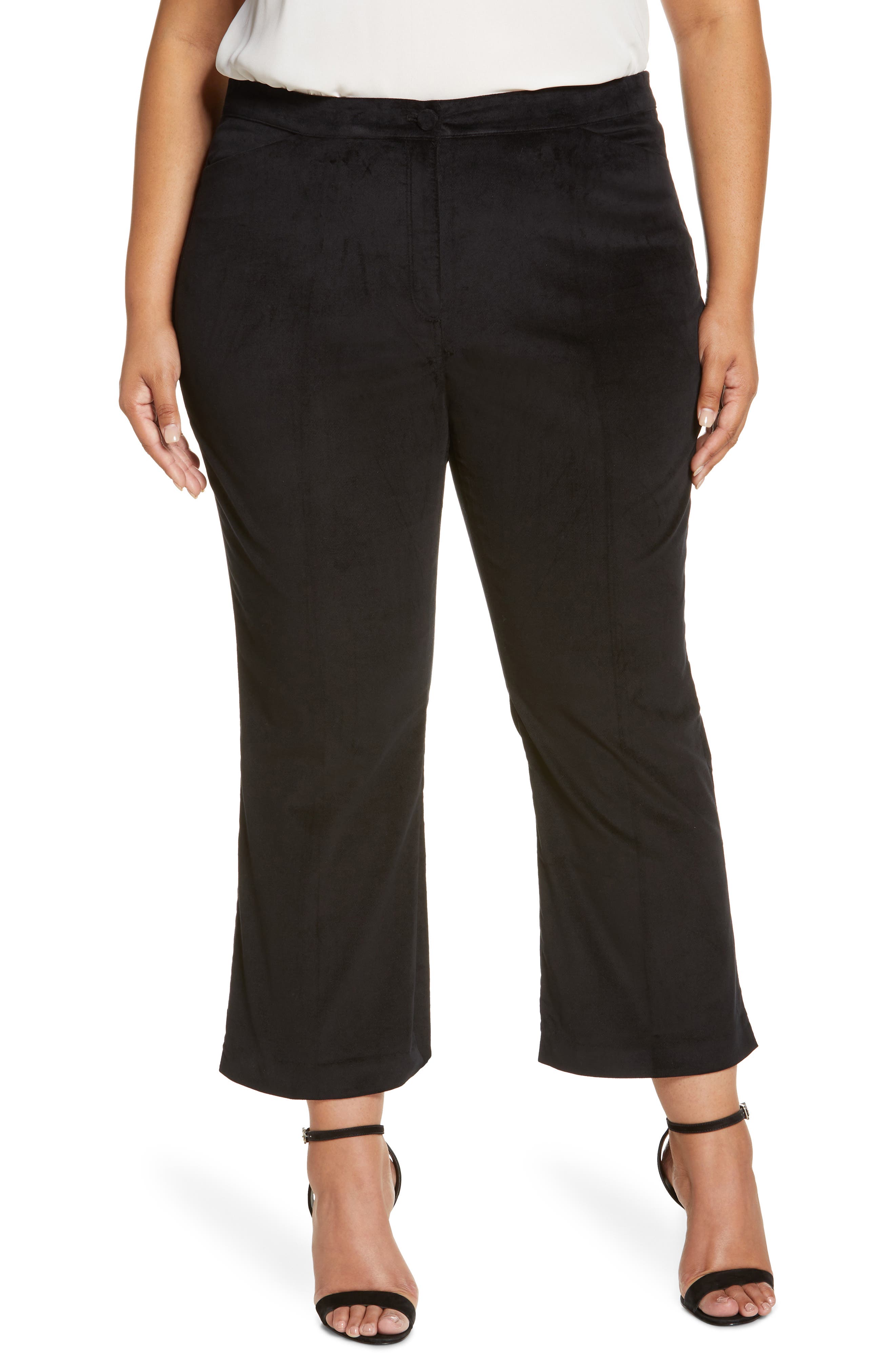plus size black dress pants flare Big 