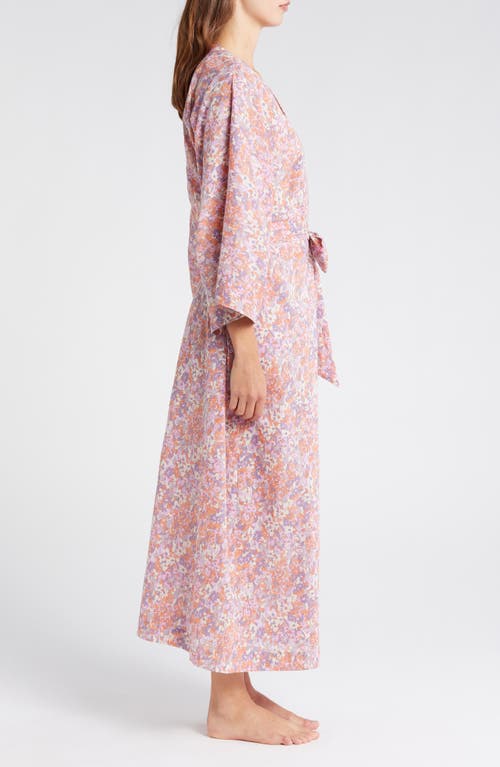 Shop Papinelle Adeline Cotton Maxi Robe In Dusty Peach