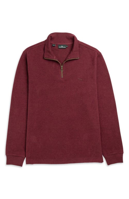 Rodd & Gunn Alton Ave Quarter Zip Sweater In Berry