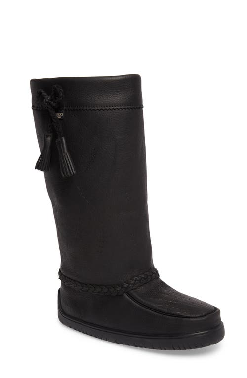 Mukluks Tamarack Waterproof Genuine Shearling Boot in Black Leather