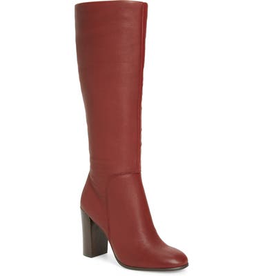 Kenneth Cole New York Justin Water Resistant Knee High Boot, Burgundy