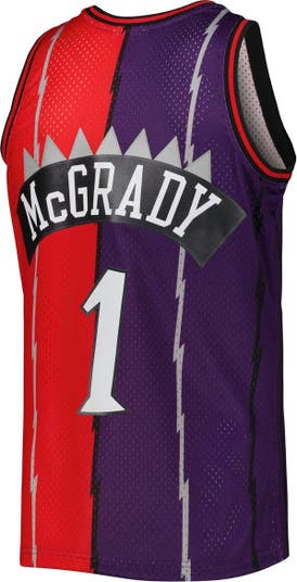 Mitchell & Ness Men's Tracy Mcgrady Purple/red Toronto Raptors Hardwood  Classics 1998/99 Split Swingman Jersey, Fan Shop
