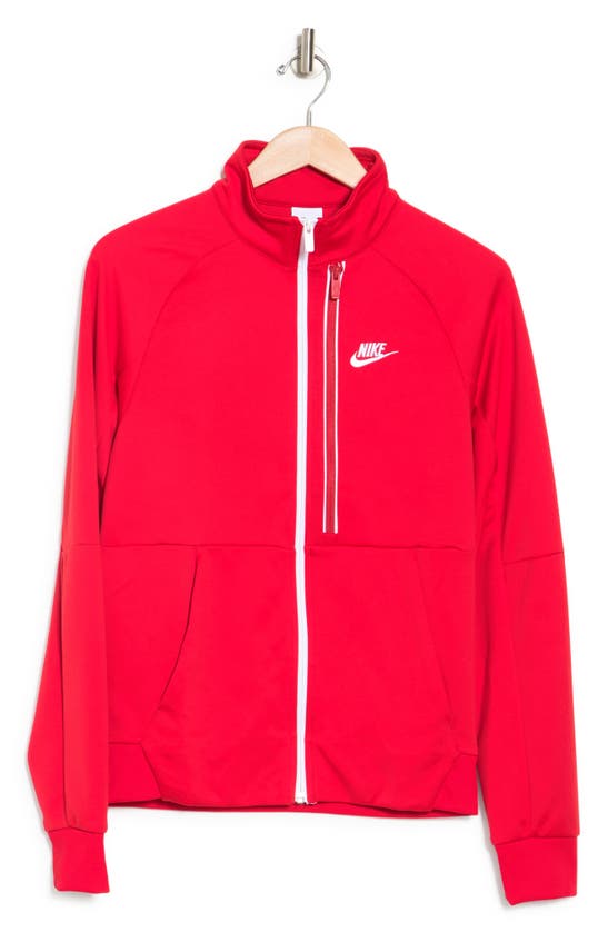Nike Sportswear Tribute N98 Track Jacket In University Red/ White