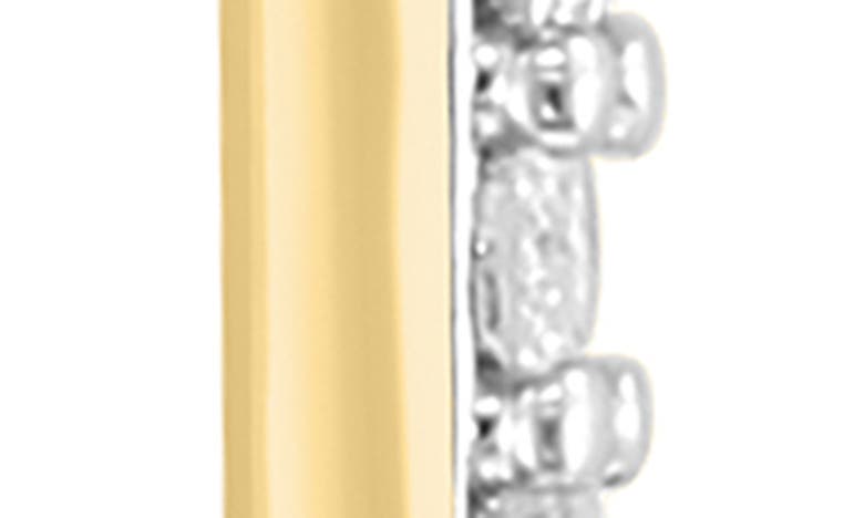 Effy 14k Gold Plated Pavé Diamond Drop Huggie Hoop Earrings In Silver Plated Yellow