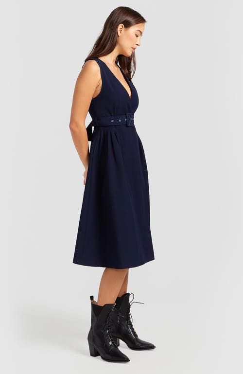 Shop Belle & Bloom Miss Independence Midi Dress In Navy