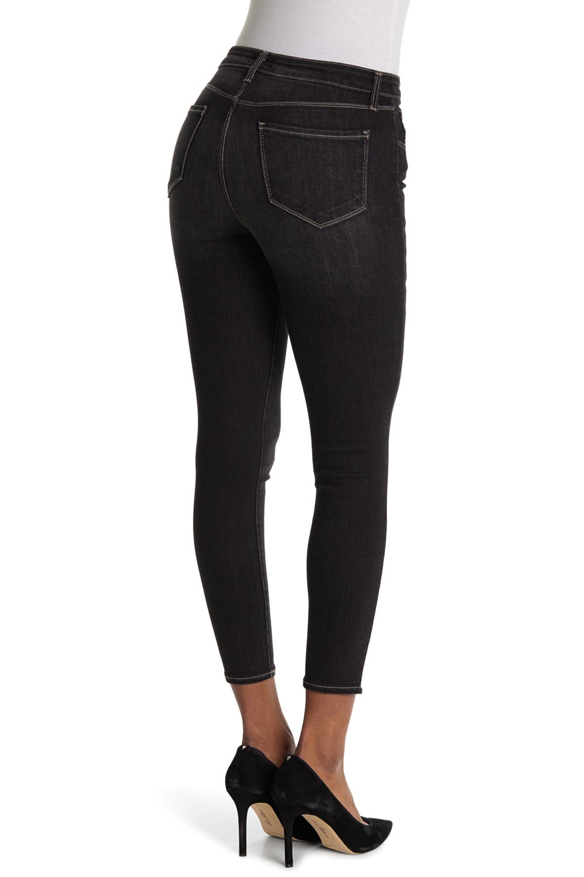 L Agence Margot High Waisted Ankle Skinny Jeans In Black