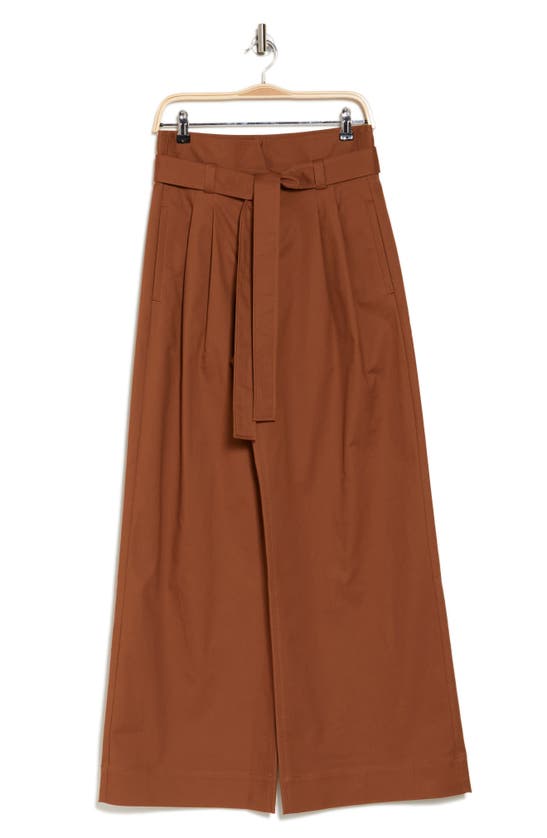 Shop A.l.c . Emily Wide Leg Pants In Burnt Terracotta