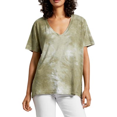 Michael Stars Rosie V-Neck Tee, Size One Size - Green