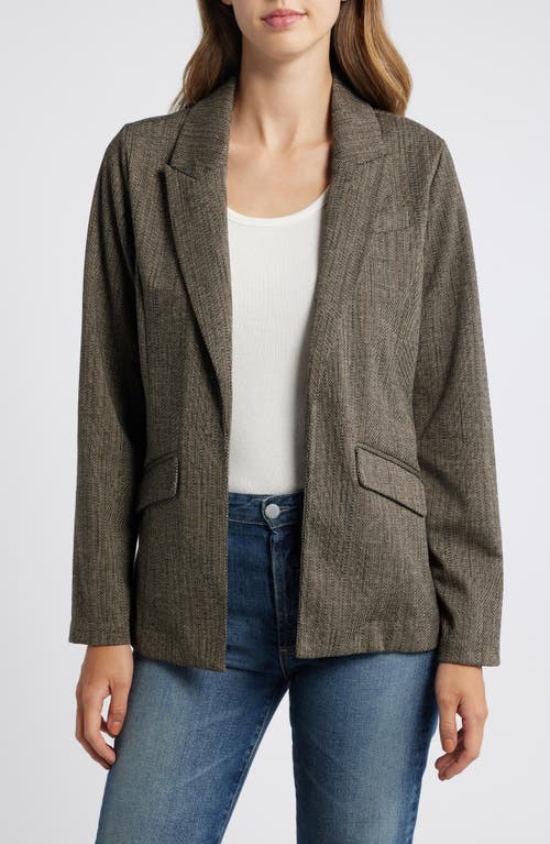 Wit & Wisdom Open Front Blazer In Peanut Butter Black