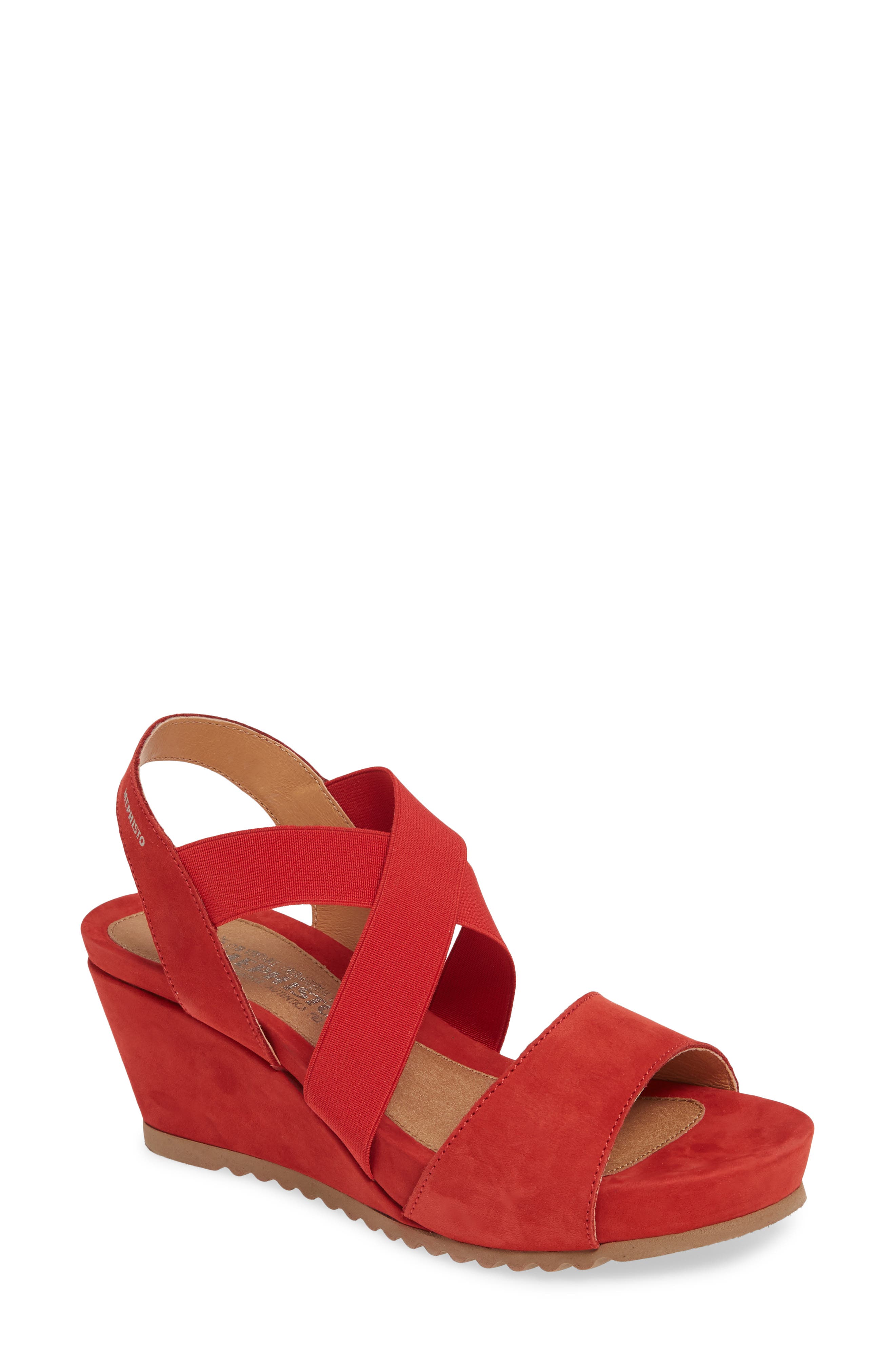 Mephisto Giuliana Wedge Sandal, Red