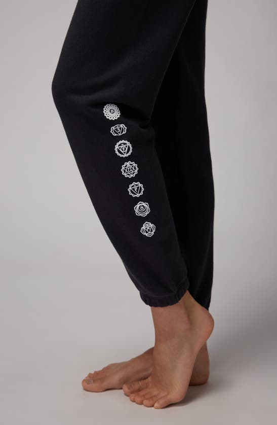 Shop Spiritual Gangster Chakra Luna Cotton Blend Sweatpants In Vintage Black