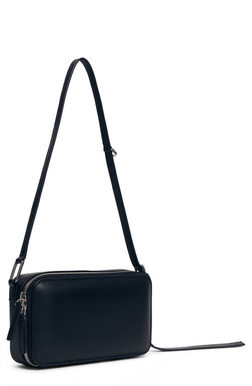 Leather Crossbody Bag in Black