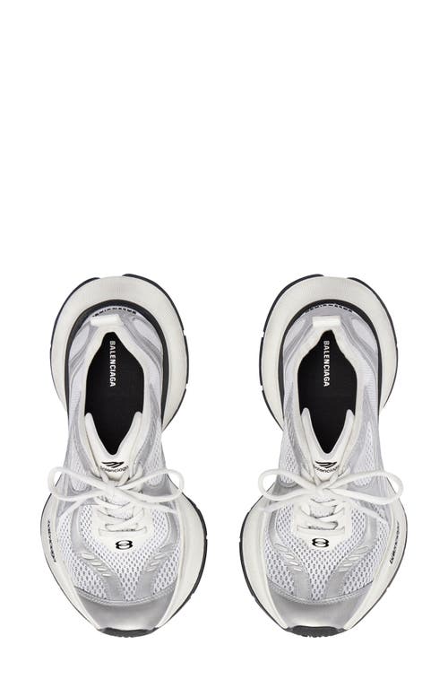 Shop Balenciaga Circuit Sneaker In White/silver