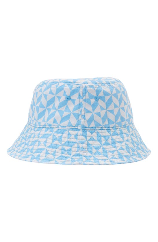 Shop Billabong Floral Print Canvas Bucket Hat In Blue Dream