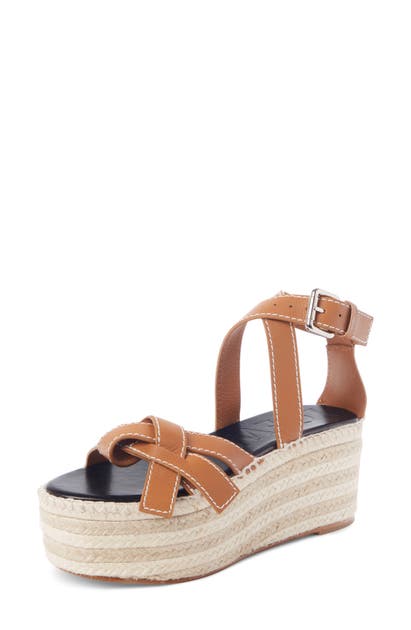 LOEWE GATE PLATFORM WEDGE SANDAL,453.10.355