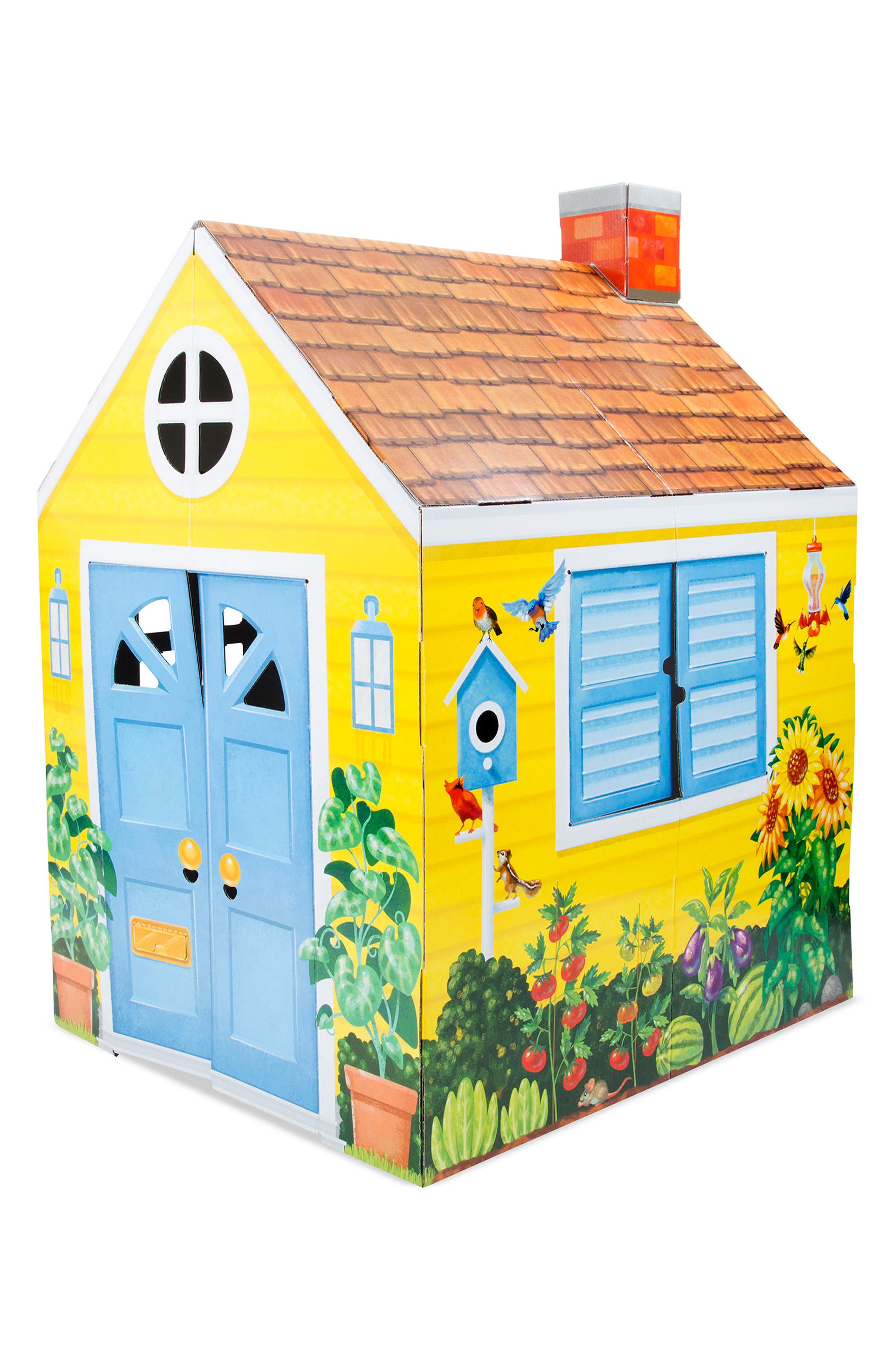 cardboard playhouse to color