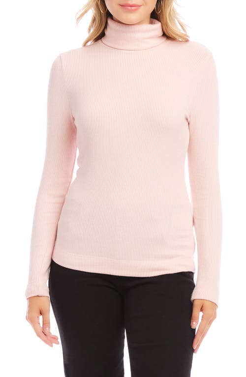 Shop Karen Kane Turtleneck Rib Top In Rose