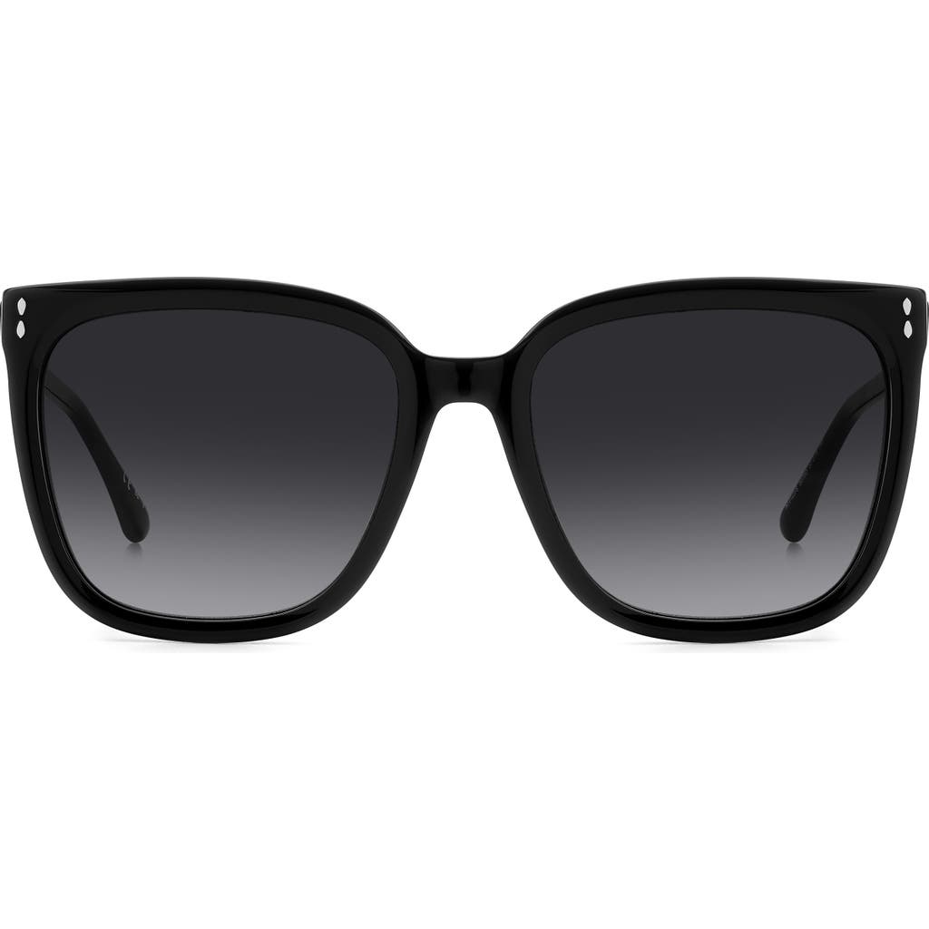 Isabel Marant In Love 57mm Gradient Square Sunglasses In Black