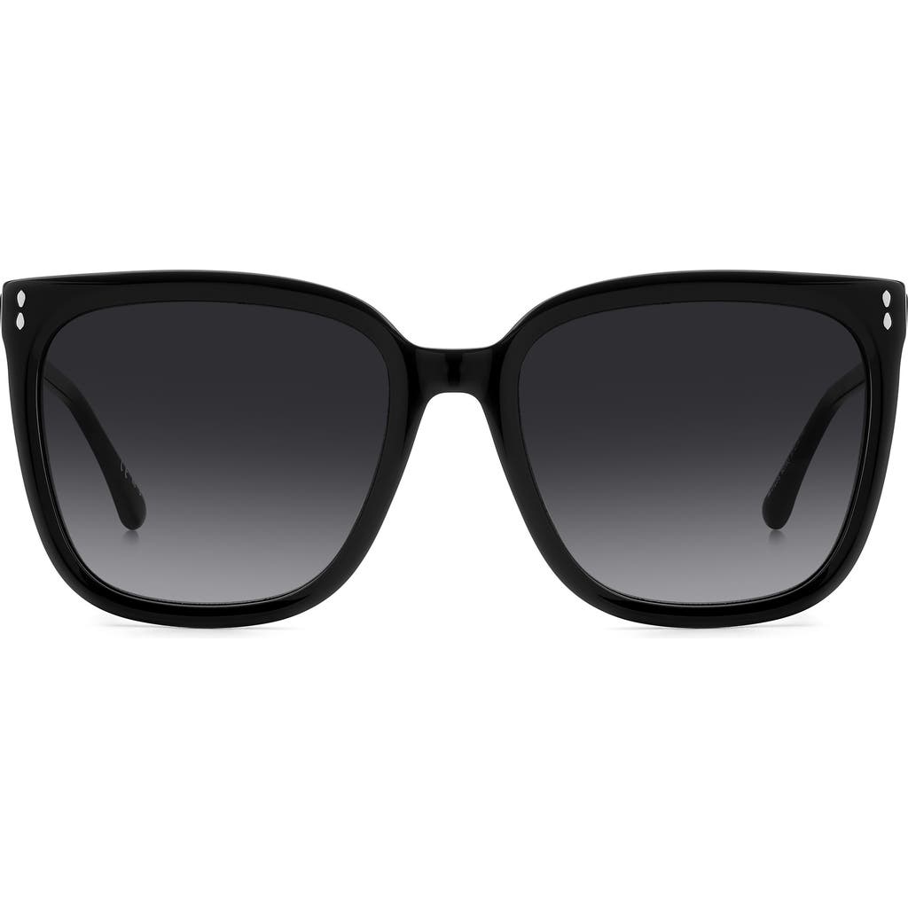 Isabel Marant In Love 57mm Gradient Square Sunglasses In Black/grey Shaded