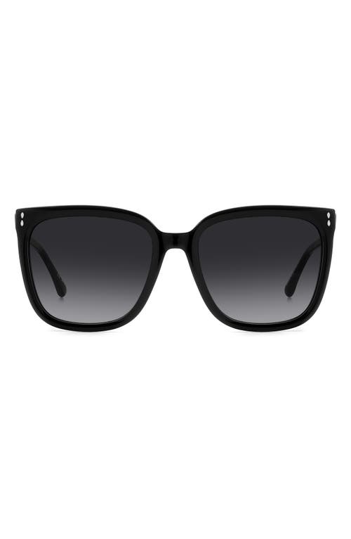 Isabel Marant In Love 57mm Gradient Square Sunglasses In Black/grey Shaded