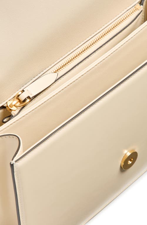 Valentino White Vain Shoulder Bag In Butter