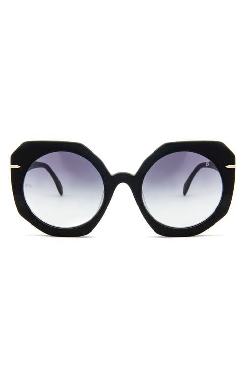 MITA SUSTAINABLE EYEWEAR Sole 54mm Gradient Sunglasses in Shiny Black/Gradient Smoke