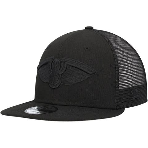 New Orleans Saints New Era Striped A-Frame 9FIFTY Trucker Snapback Hat -  White/Black