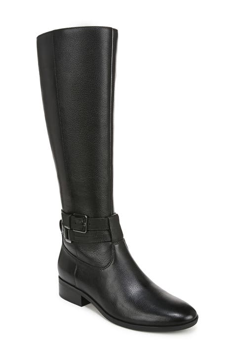 Comfortable black leather boots best sale