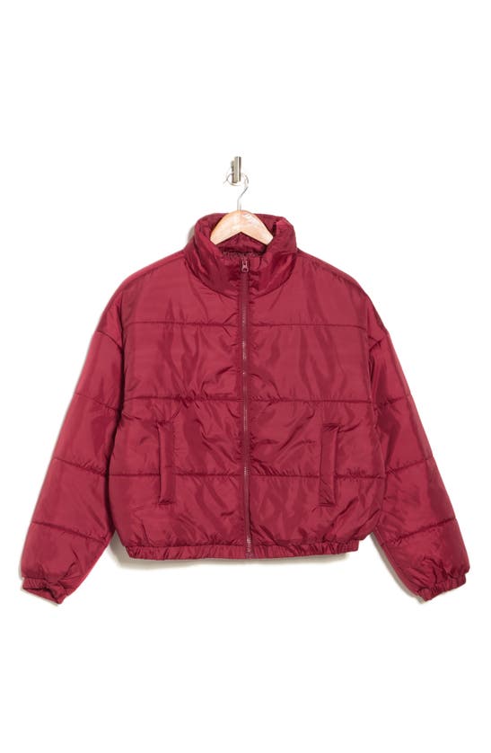 Abound Puffer Jacket In Red Rhubarb