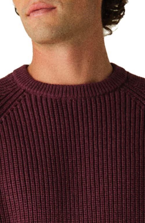 Shop Fair Harbor Neptune Organic Cotton Blend Sweater In Wine