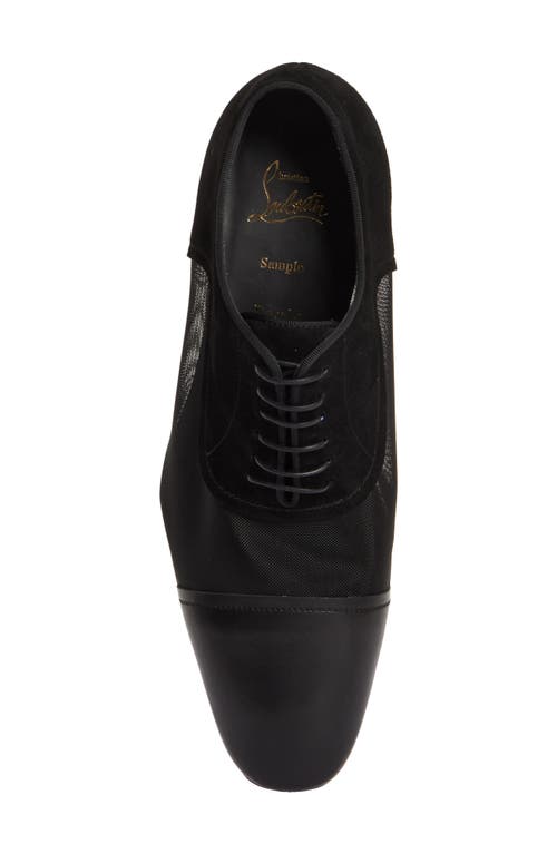 Christian Louboutin Cortomale Mixed Media Oxford In Bk01-black