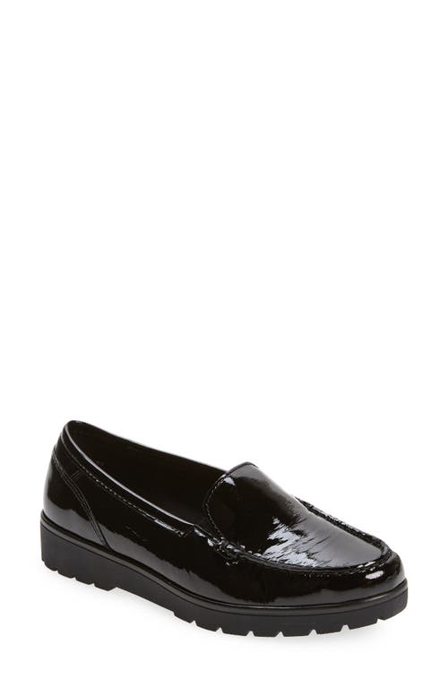 ara Dewitt Platform Loafer Black Murano-Lack at Nordstrom,