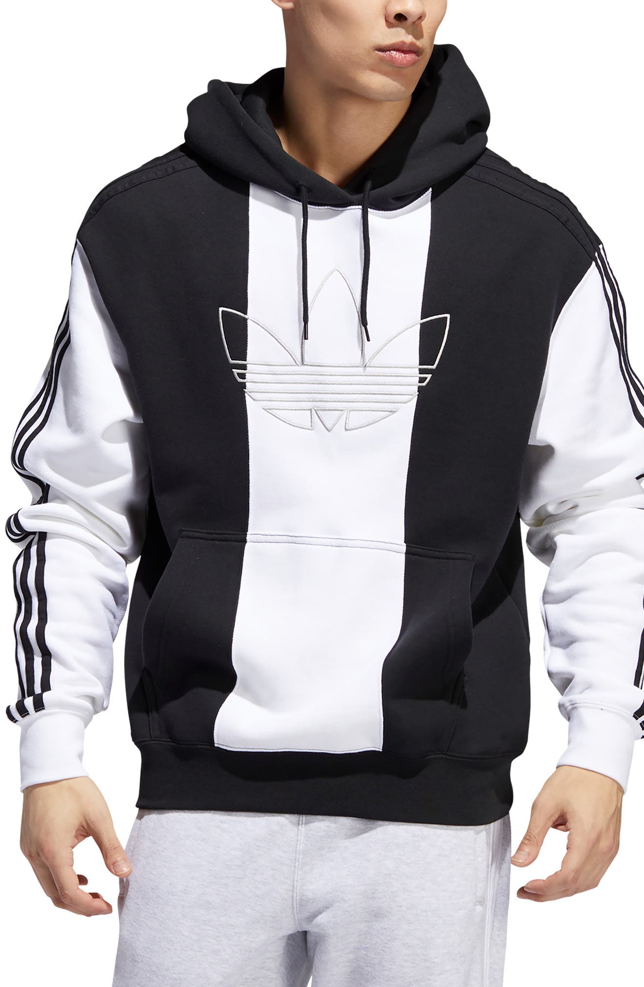 adidas originals trefoil block sweatshirt