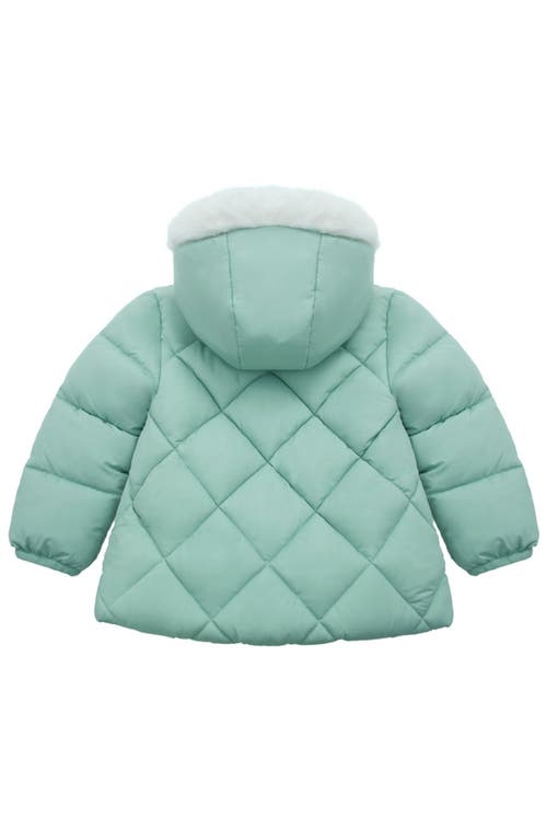 Rokka&rolla Baby Soft Lining Hooded Puffer Jacket In Teal Mint