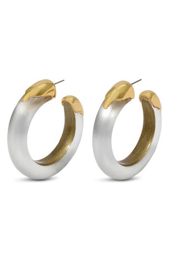 ALEXIS BITTAR ALEXIS BITTAR LUMINOUS LUCITE® DIPPED HOOP EARRINGS 