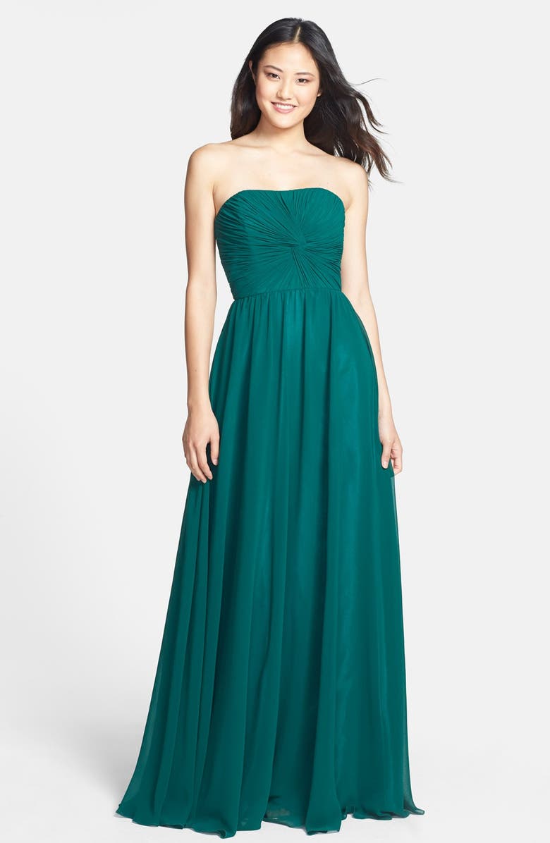 JS Boutique Ruched Chiffon Gown | Nordstrom